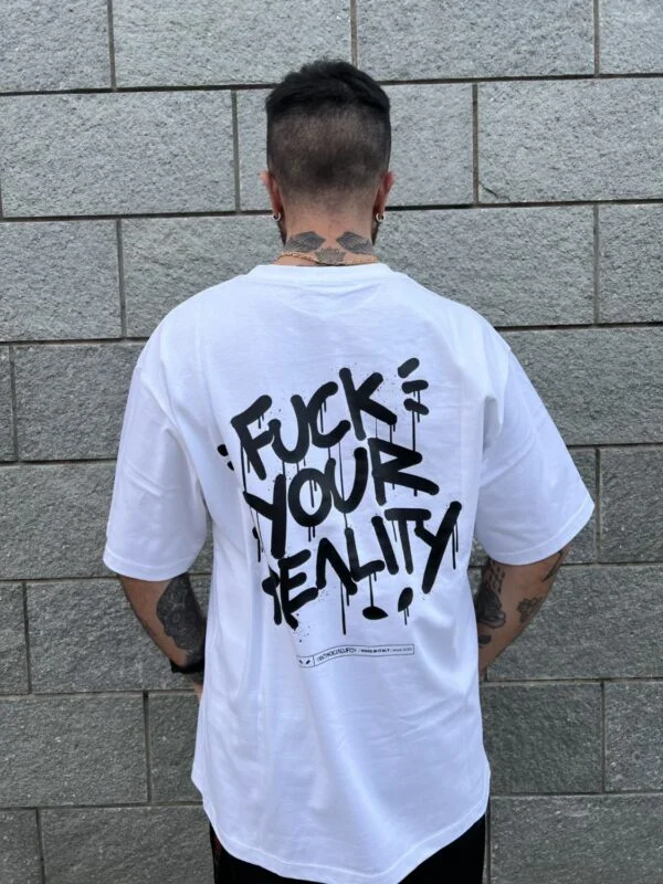 Mia Shop Fuckyourreality bianco retro